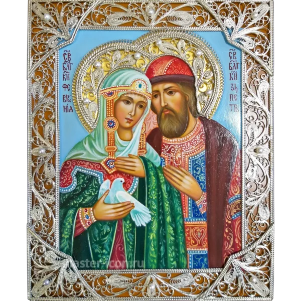 Икона скань Петр и Феврония