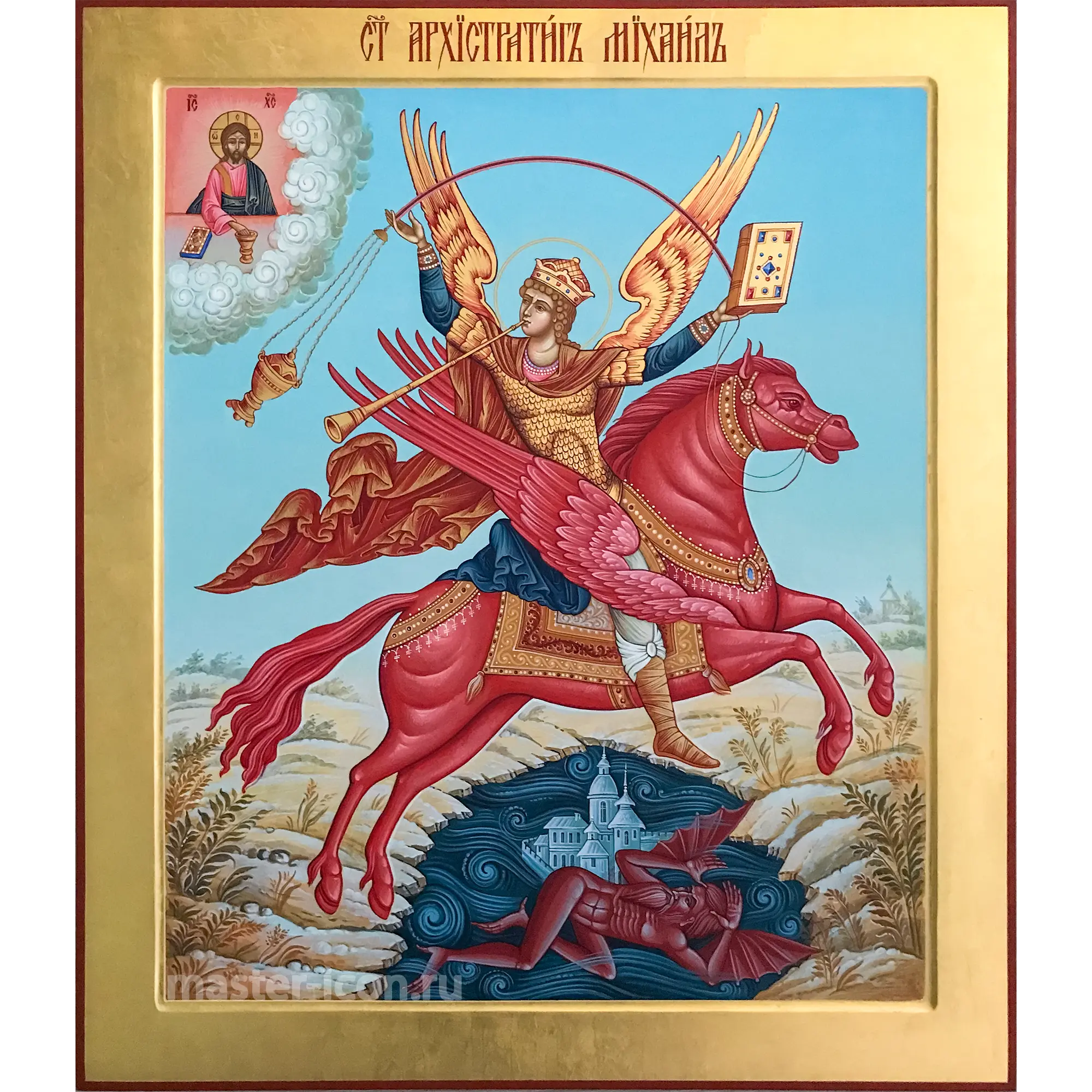 Рукописная икона Архистратига Михаила Рукописная икона Архистратига Михаила